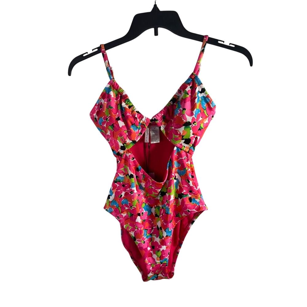 NWT Sanctuary Swim  Swimsuit S Cutout Pink Beach Vacation $125